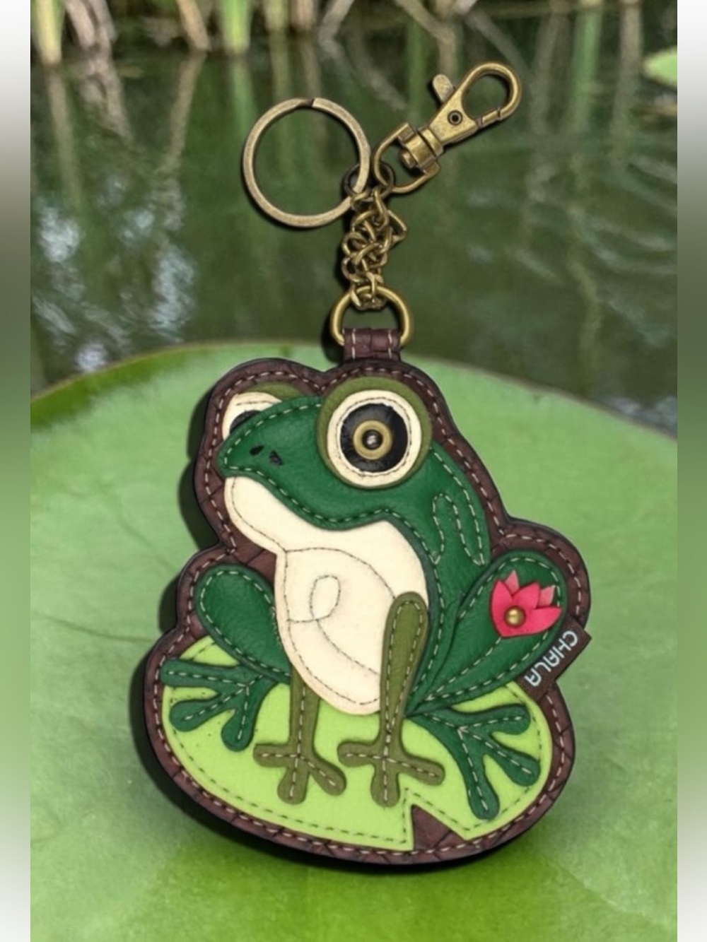 Chala Frog COIN POUCH BAG charm key chain  NWT